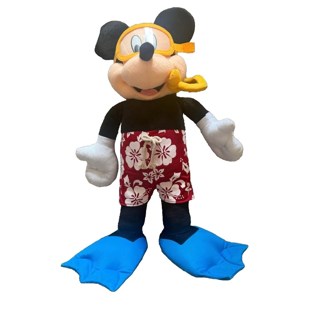 Disney Mickey Mouse Scuba Diver Plush Door Greeter 2ft Tall 28” Standing Decor